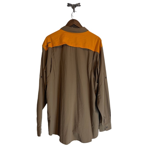 NEW Duck Camp Tan and Orange Hunting Button Up Shirt Men's Size XX-Large NWT - Picture 2 of 7